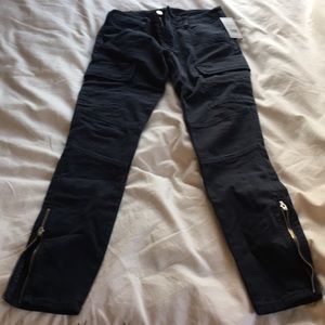 J Brand Houlihan Distressed Black Iris Cropped